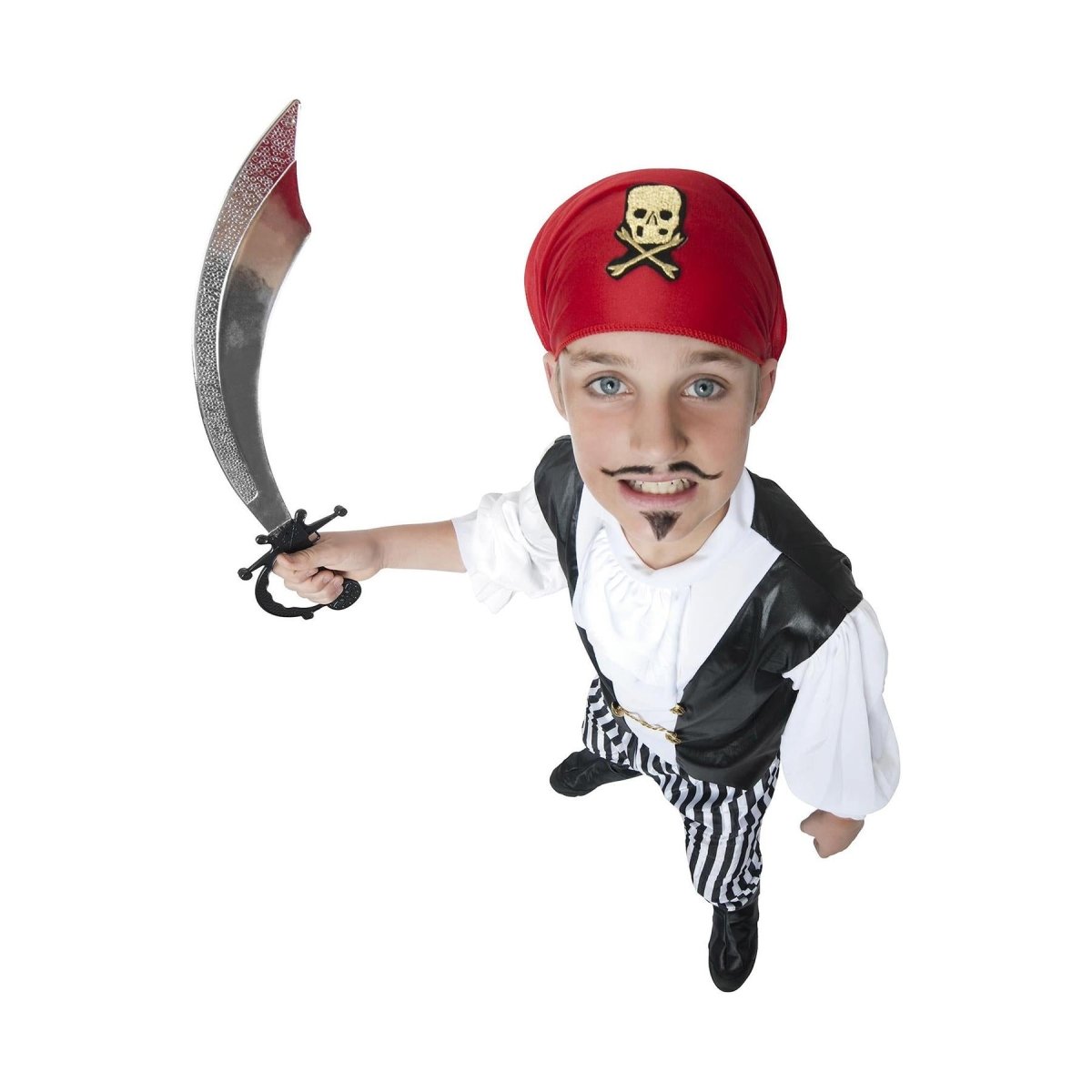 Smiffys - Black & White Pirate Boy Costume - Boys - Fancy Dress Central