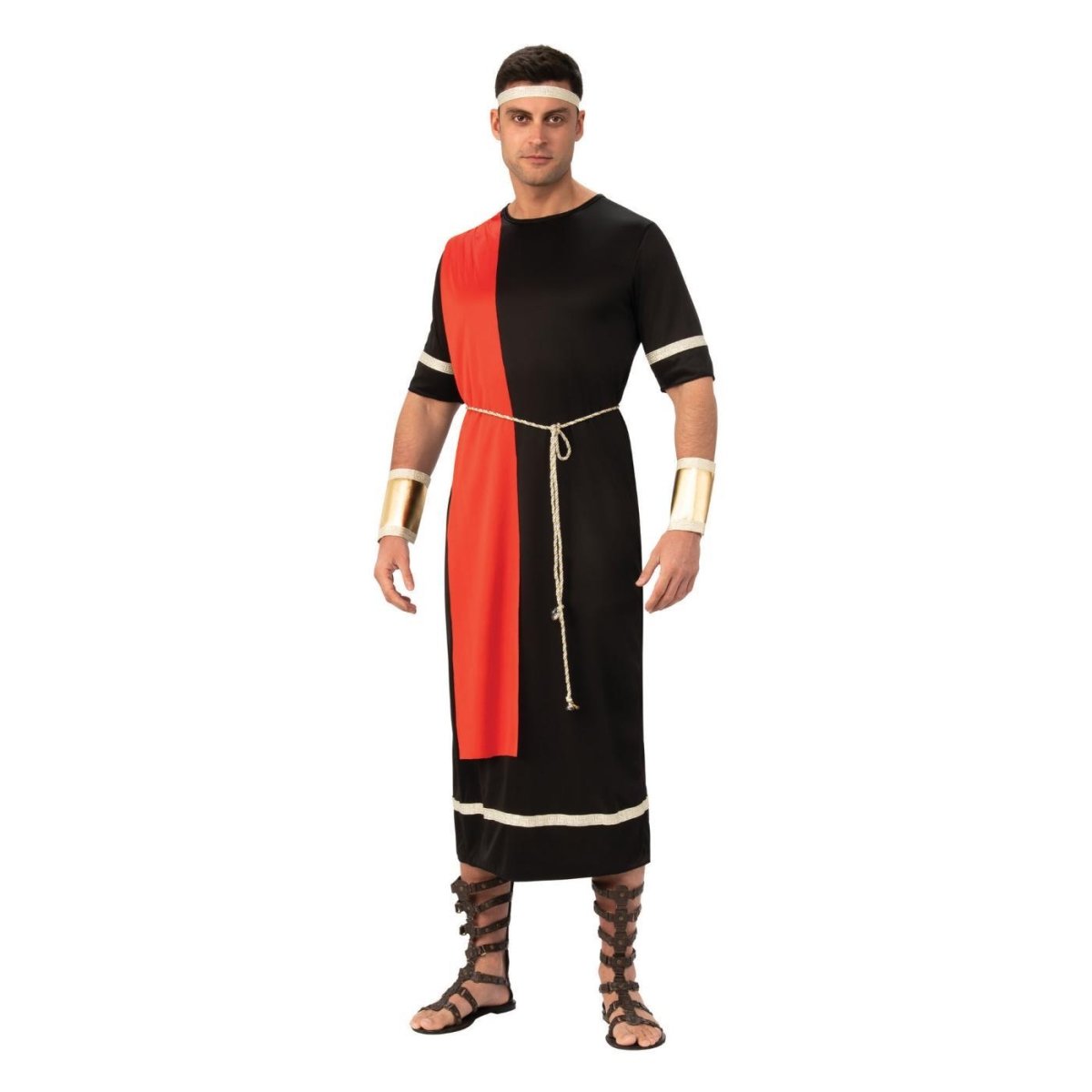 Rubies - Caesar Costume (Black Toga) - Men - Fancy Dress Central