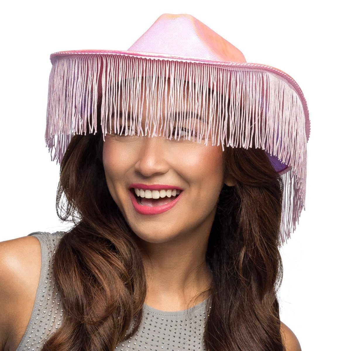 Fancy Dress Central - Fabulous Cowboy Hat (Baby Pink) - Adult - Fancy Dress Central
