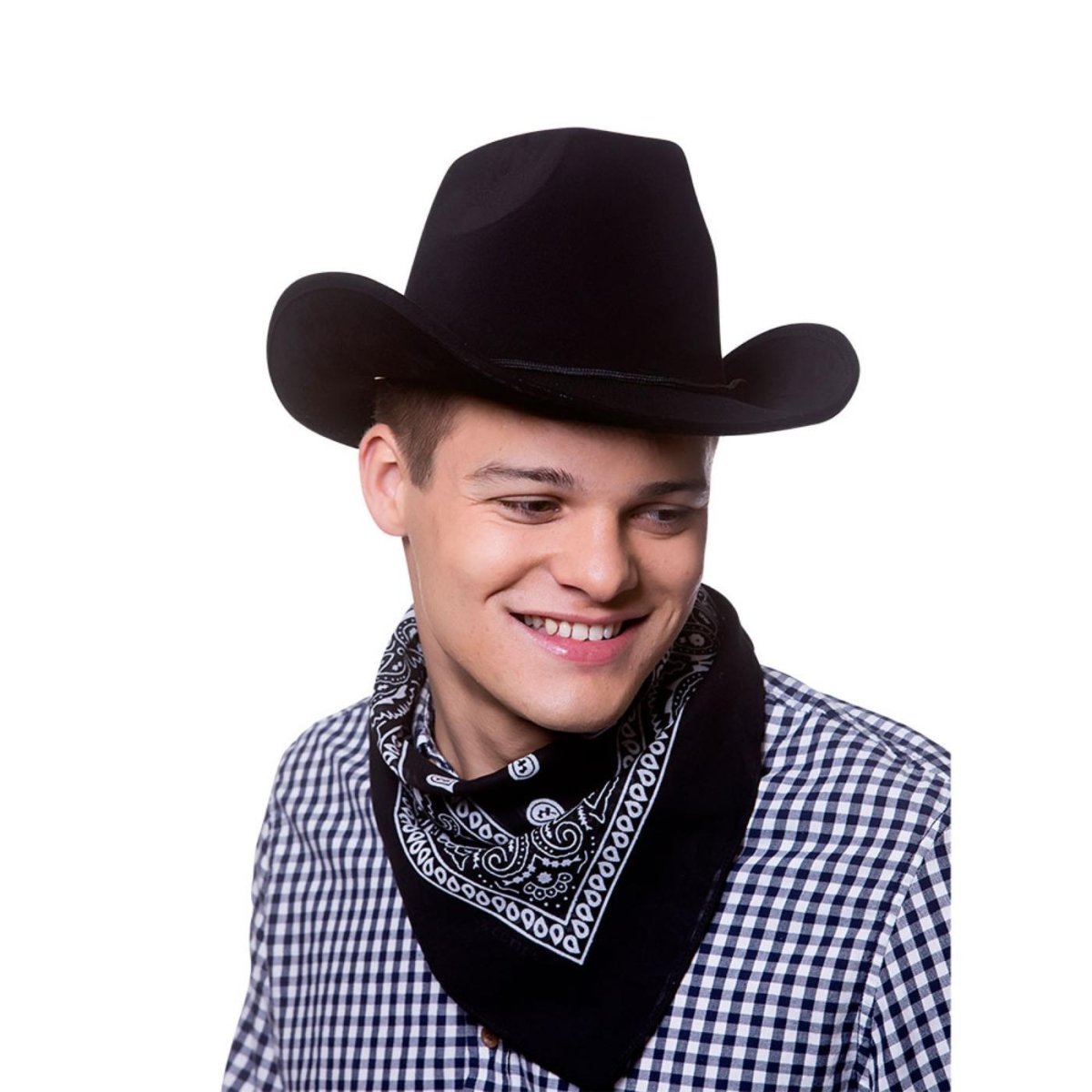 Wicked Costumes Ltd - Cowboy Bandana (Black) - Adult - Fancy Dress Central