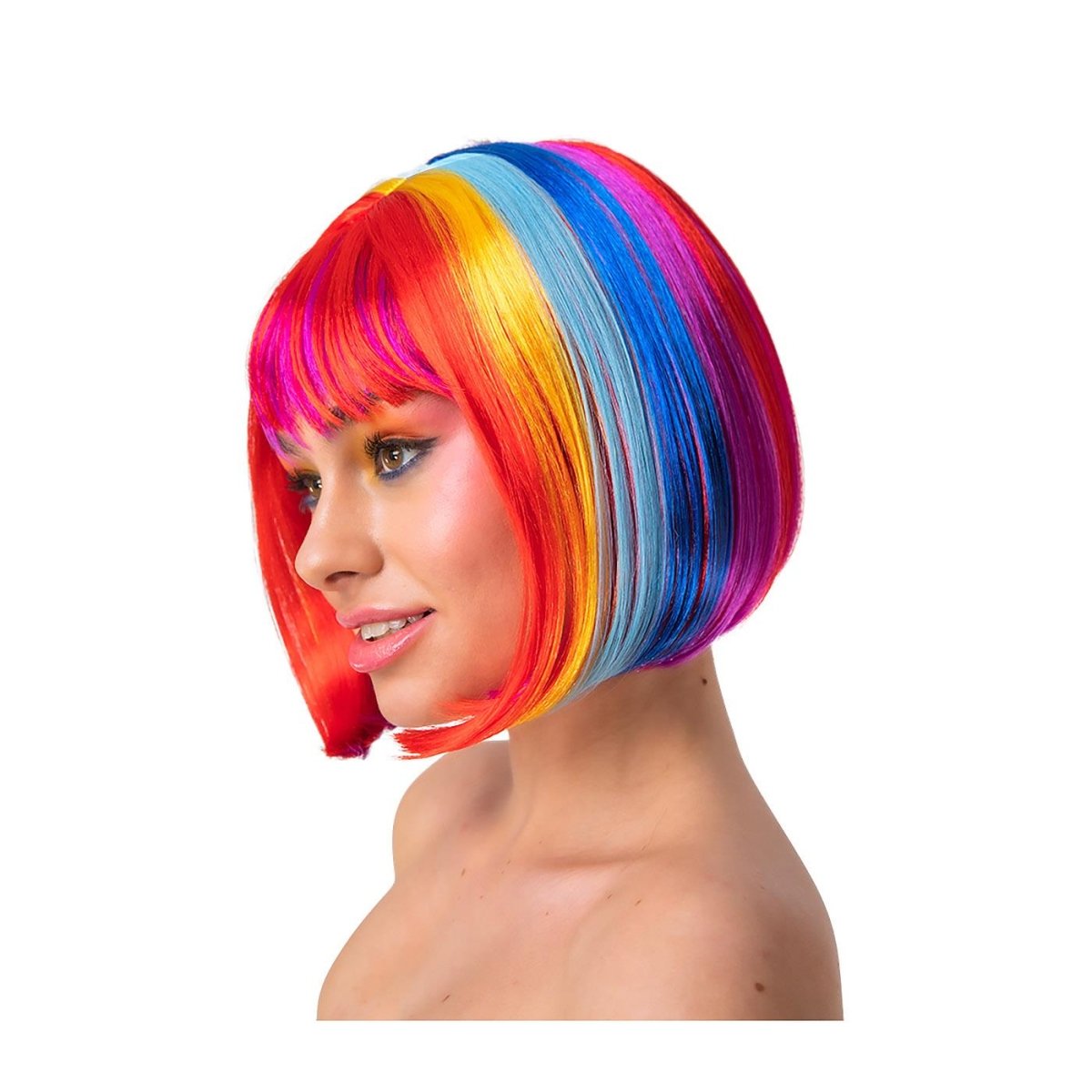 Wicked Costumes Ltd - Rainbow Diva Wig - Adult - Fancy Dress Central
