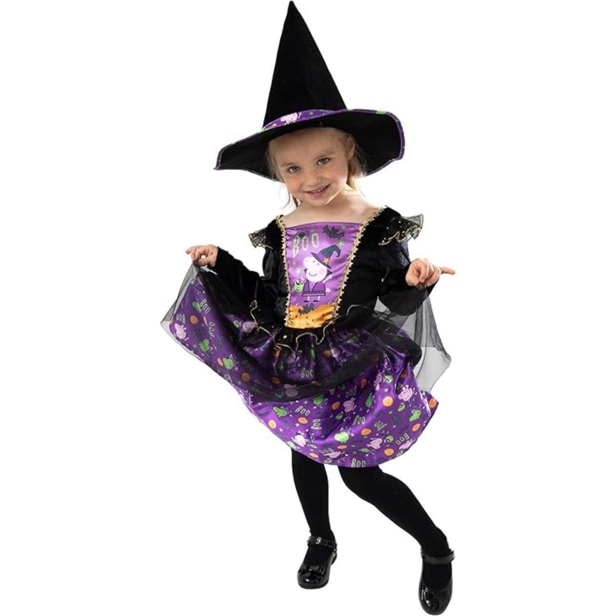 Blues Group - Peppa Pig Witch Costume - Girls - Fancy Dress Central