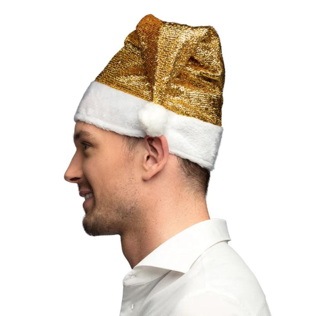 Gold Santa Hat - Adult