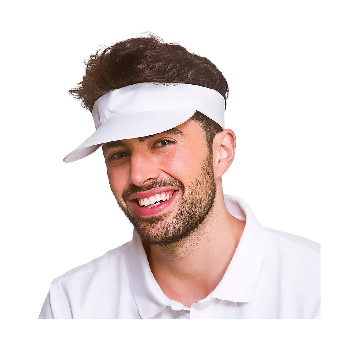 Wicked Costumes Ltd - Golf Visor Hat (White) - Adult - Fancy Dress Central