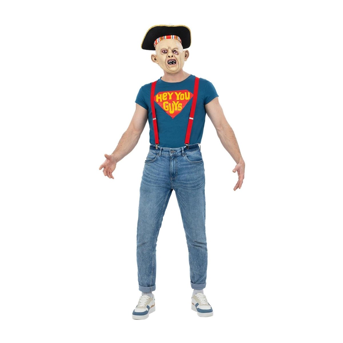 Smiffys - The Goonies Sloth Hat, Mask, Braces & Top Costume - Men - Fancy Dress Central