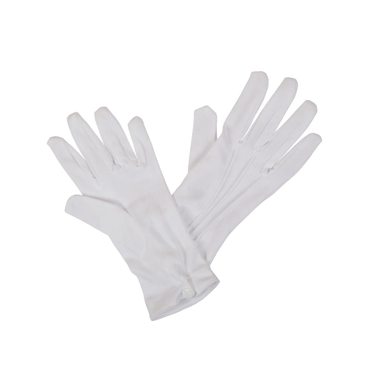 Gents Gloves with Snap Closure (White) - Men
