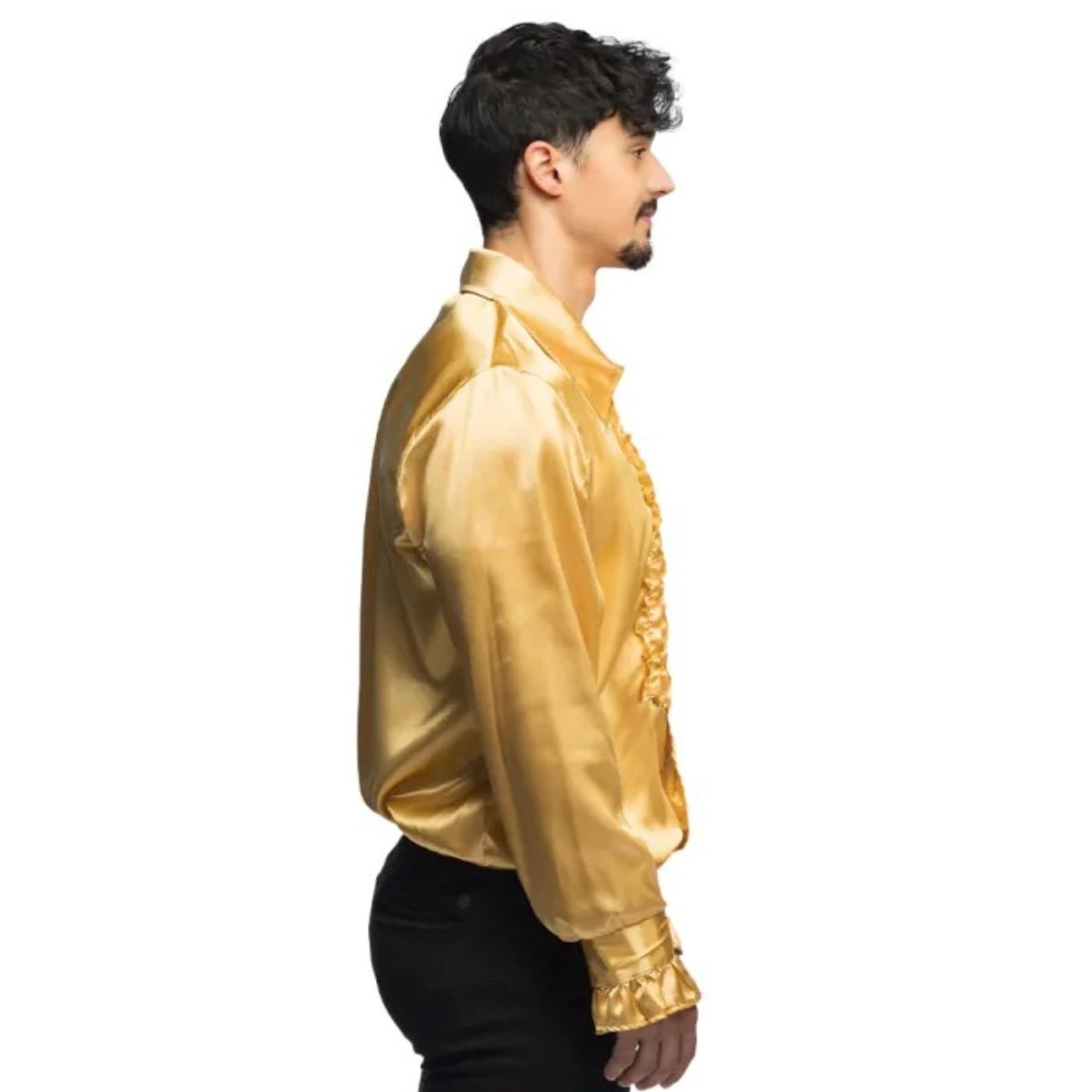 Boland - Ruffle Party Shirt (Gold) - Men - Fancy Dress Central