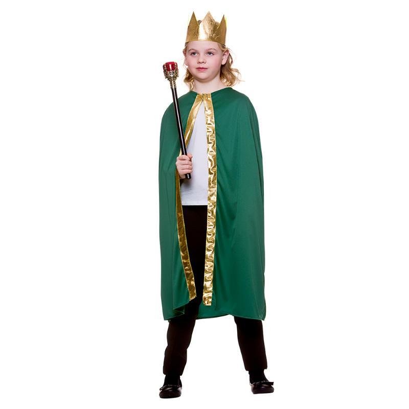 Wicked Costumes Ltd - Kings Robe & Crown (Green) - Child - Fancy Dress Central