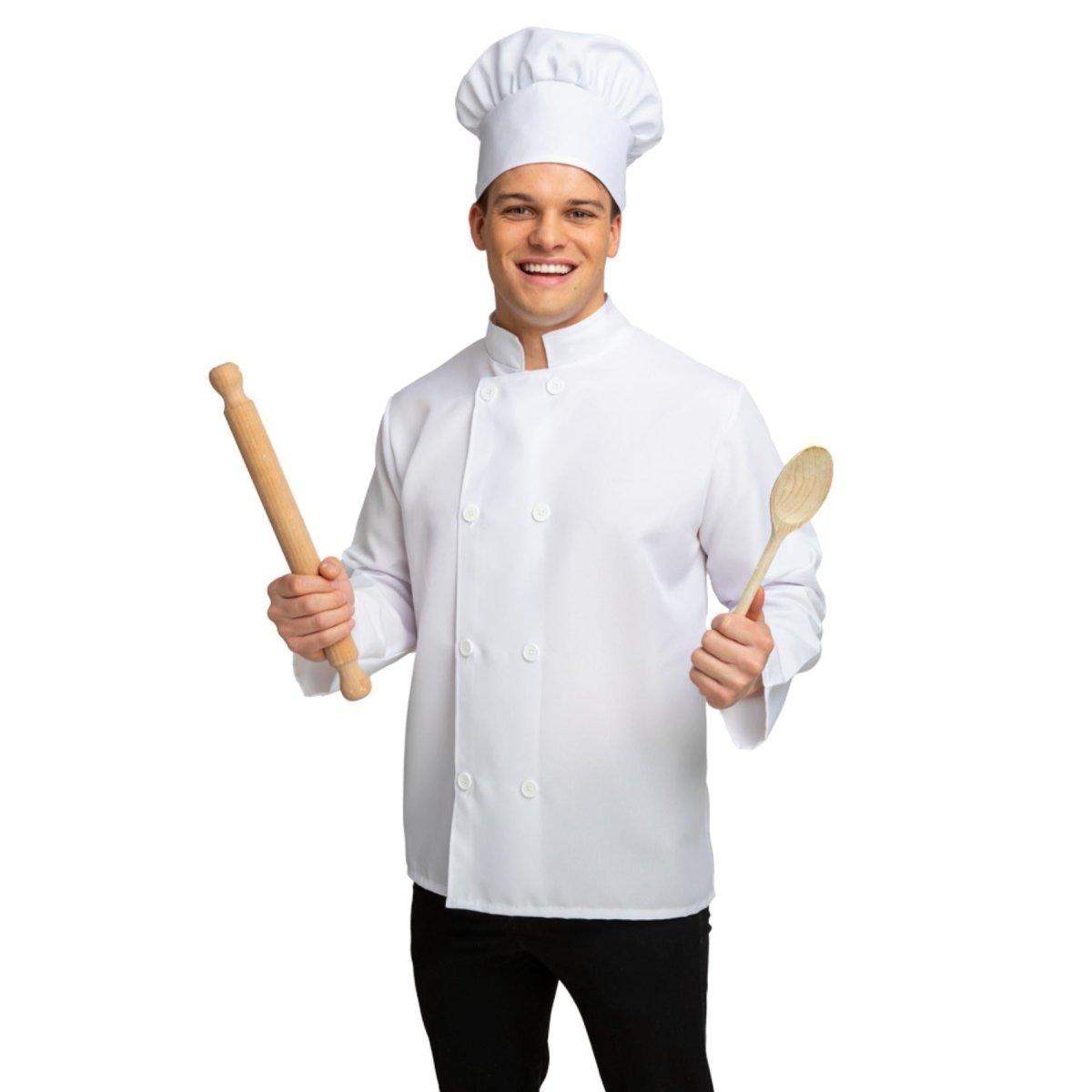 Wicked Costumes - Chef Whites & Hat - Men - Fancy Dress Central