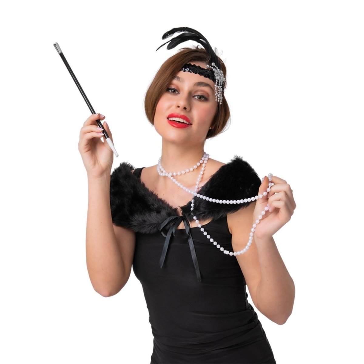 Wicked Costumes Ltd - 20s Flapper Accessory Set (4 Piece) - Women - Fancy Dress Central