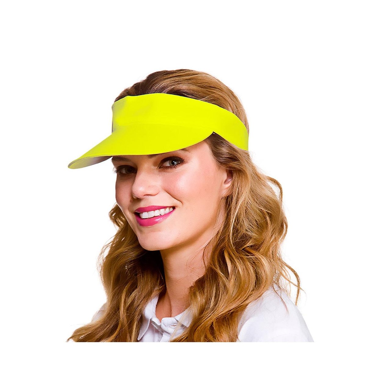 Wicked Costumes Ltd - Golf Visor Hat (Neon Yellow) - Adult - Fancy Dress Central