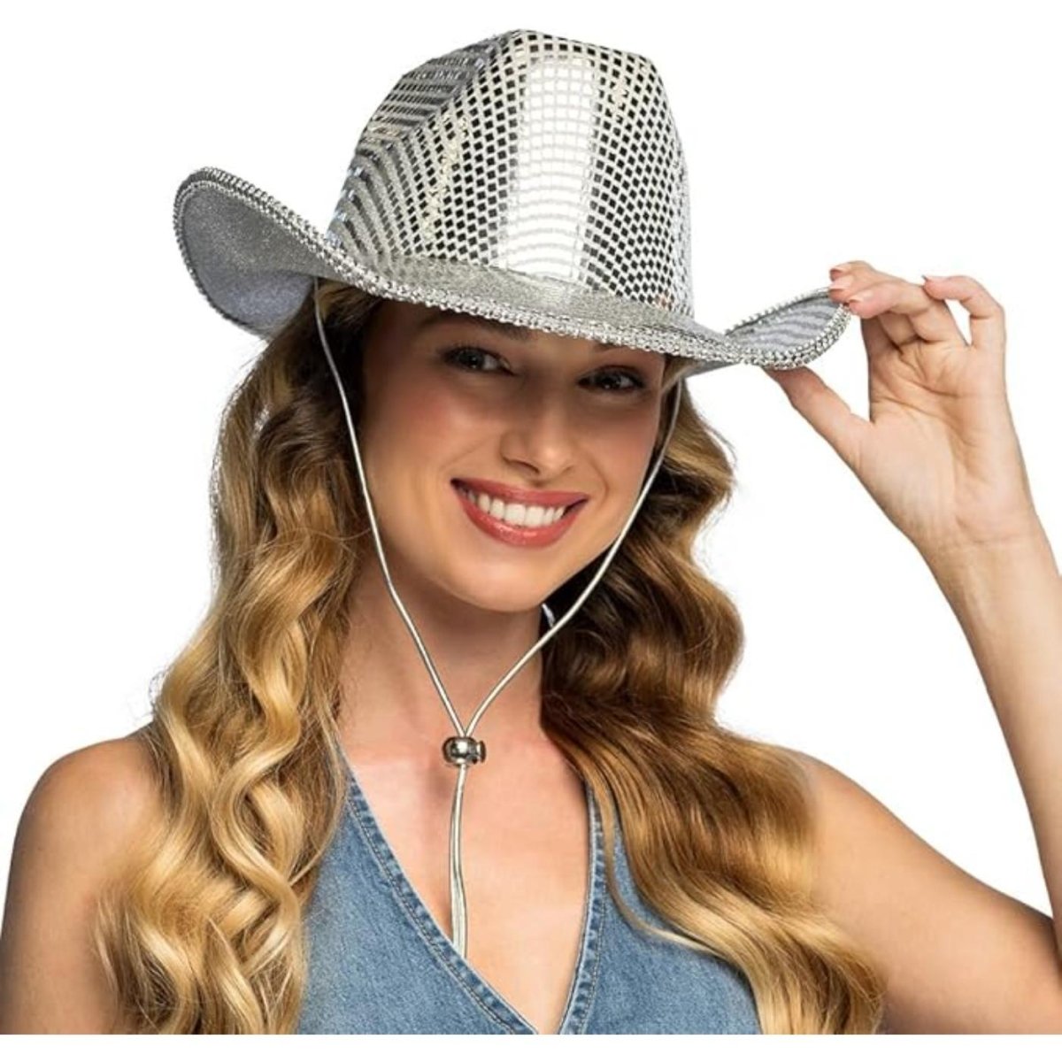 Boland - Bliss Cowboy Hat (Silver) - Adult - Fancy Dress Central