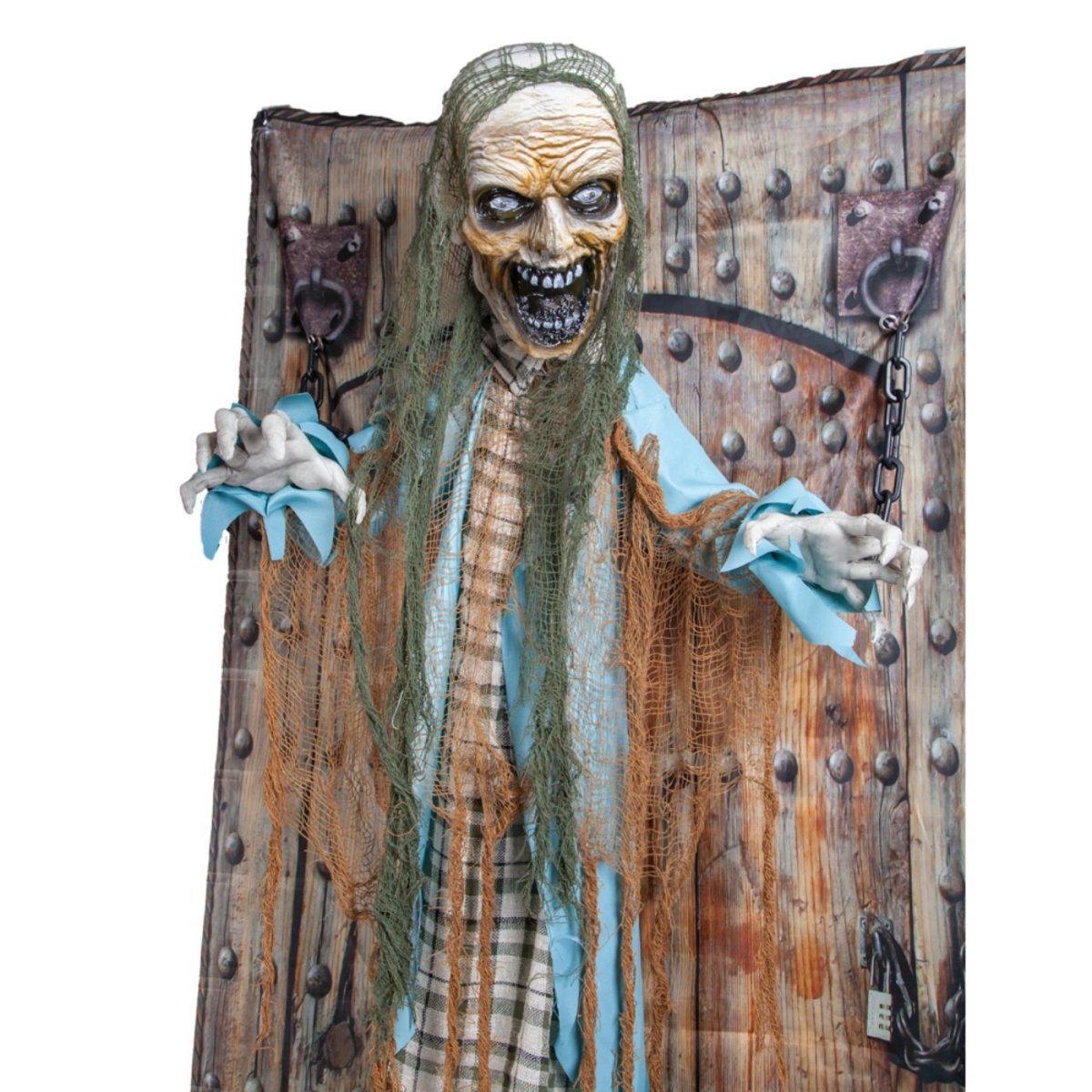 Wicked Costumes Ltd - Zombie Chained to Door - Party Decoration - Fancy Dress Central