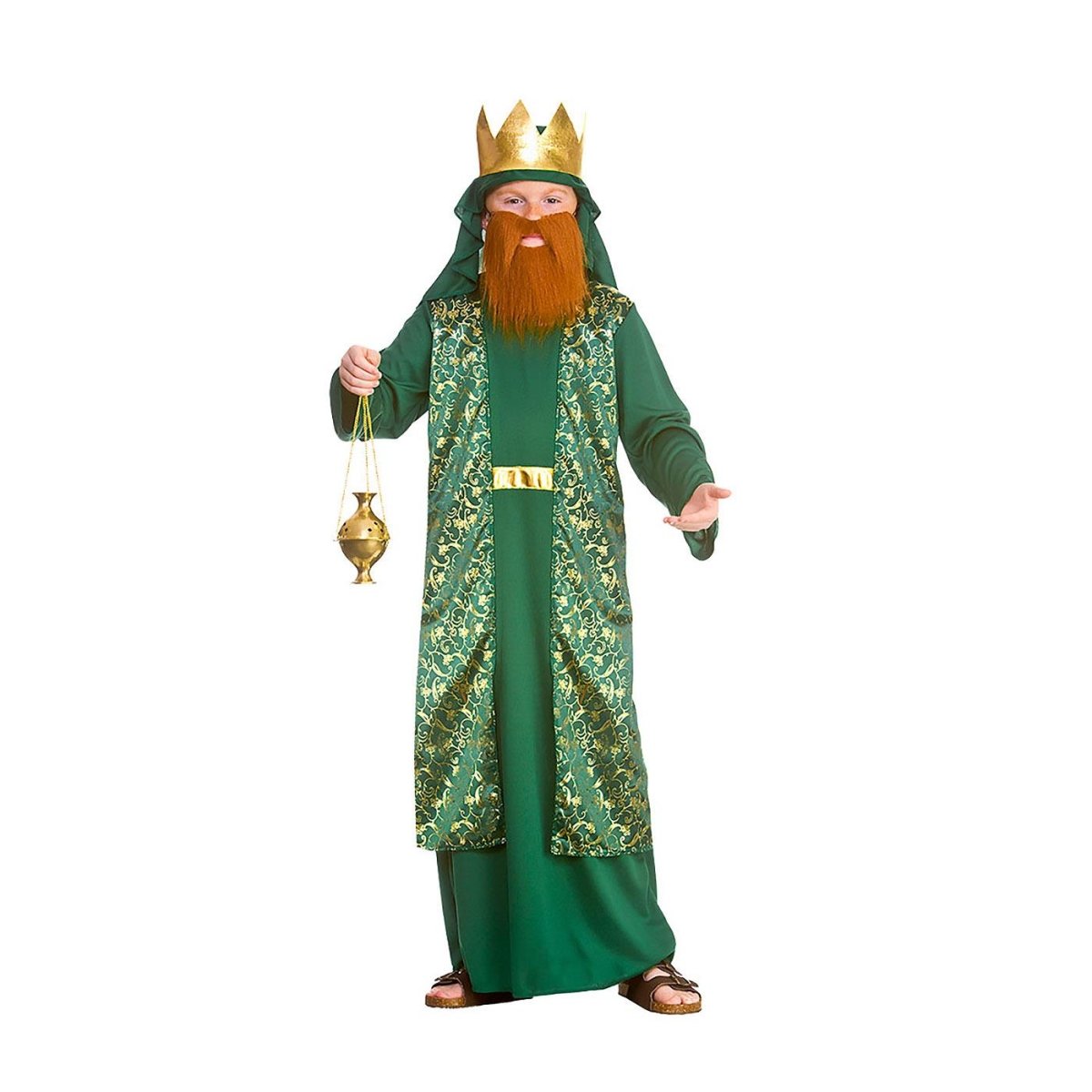 Wicked Costumes - Wise Man Costume (Green) - Boys - Fancy Dress Central
