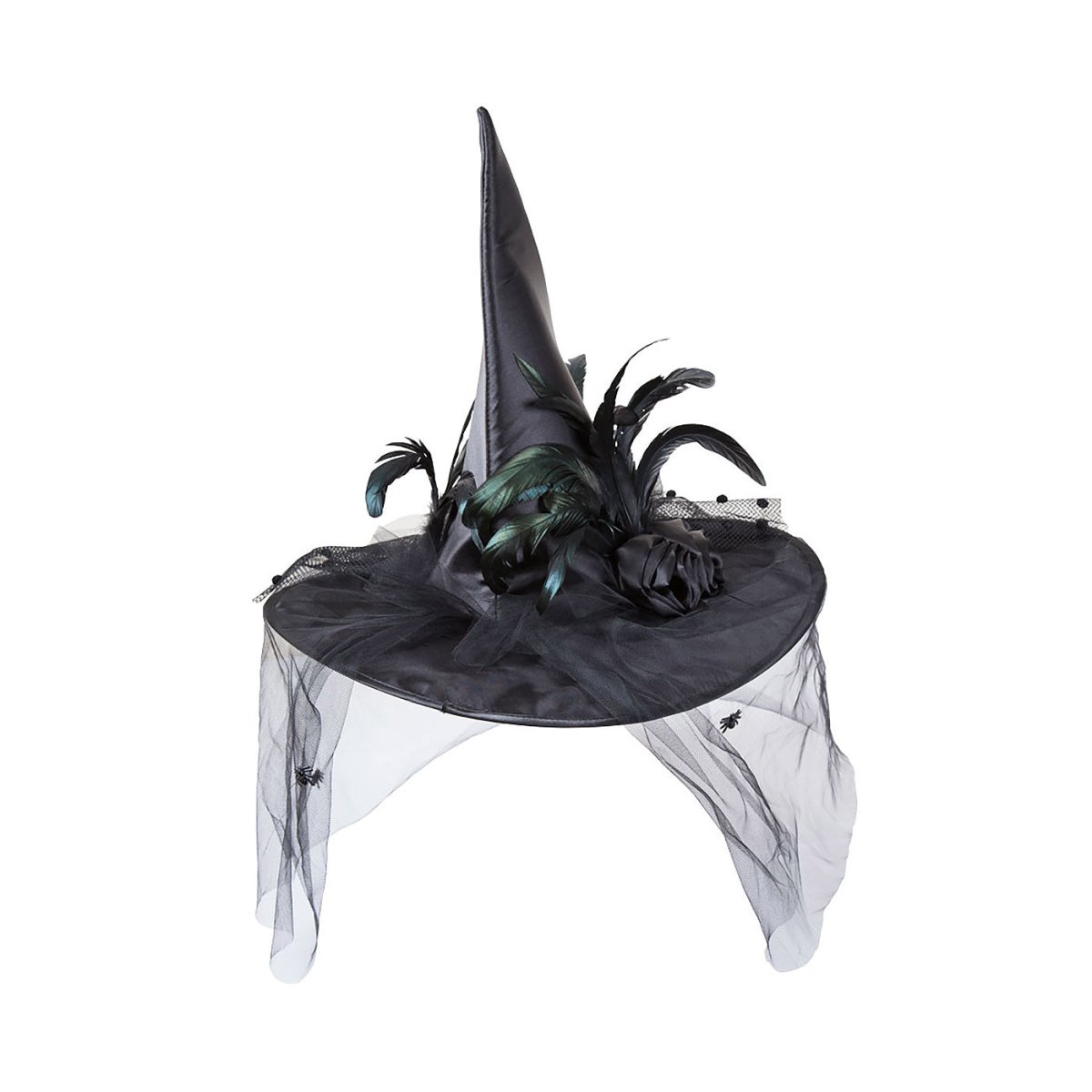 Wicked Costumes Ltd - Witches Hat with Feathers - Women - Fancy Dress Central