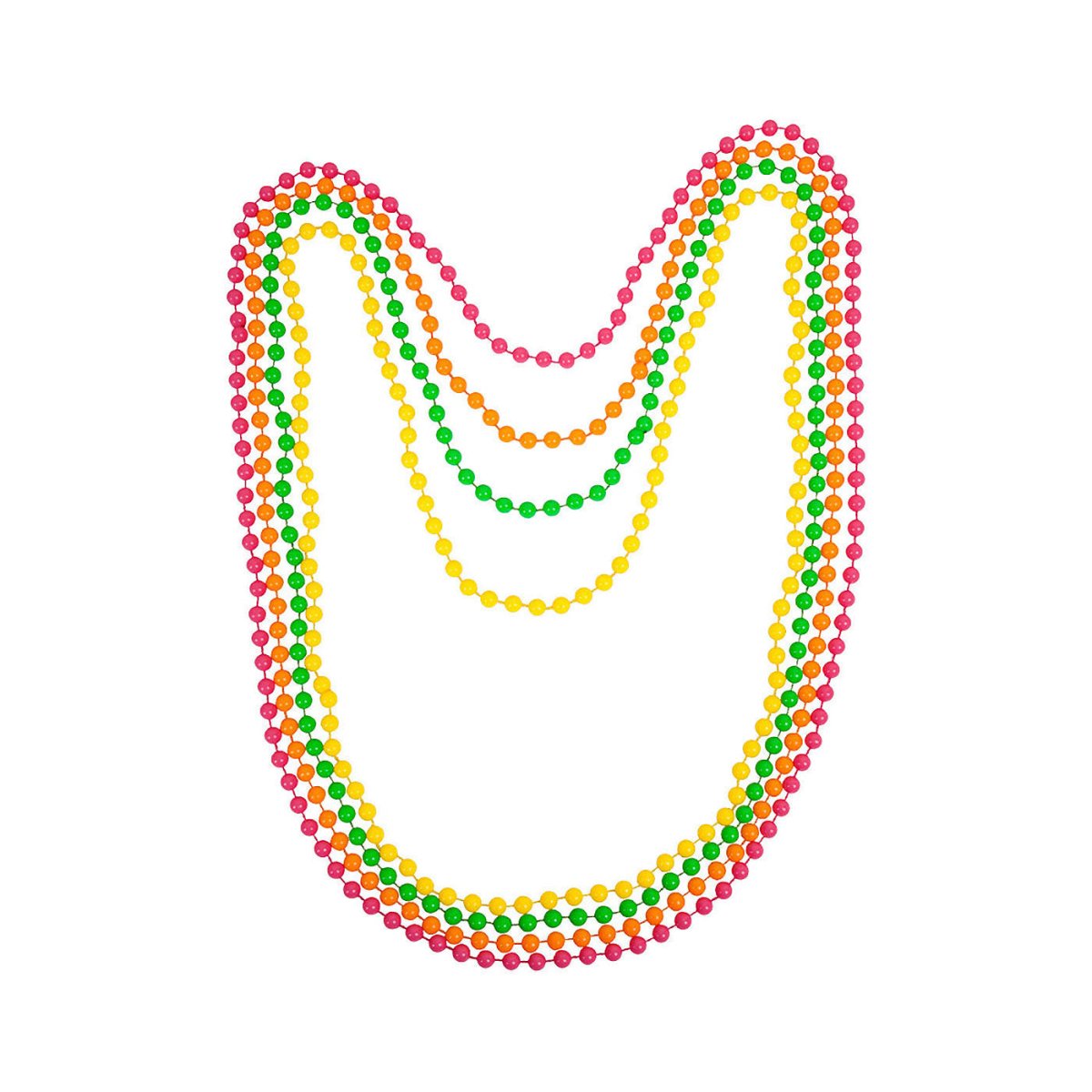 Wicked Costumes Ltd - 80s Neon Bead Necklace Set - Adult - Fancy Dress Central