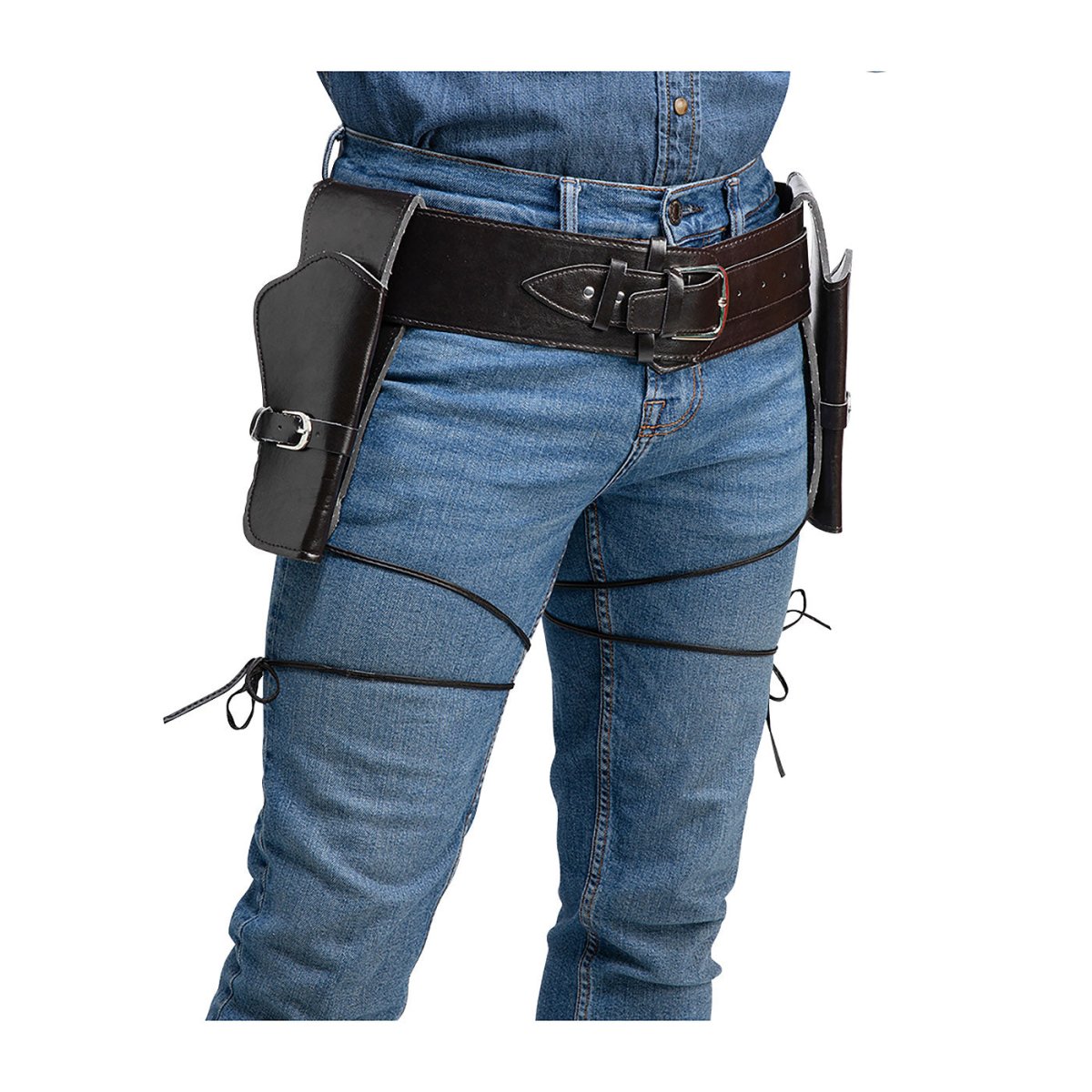 Wicked Costumes Ltd - Cowboy Belt with 2 Holsters - Adult - Fancy Dress Central