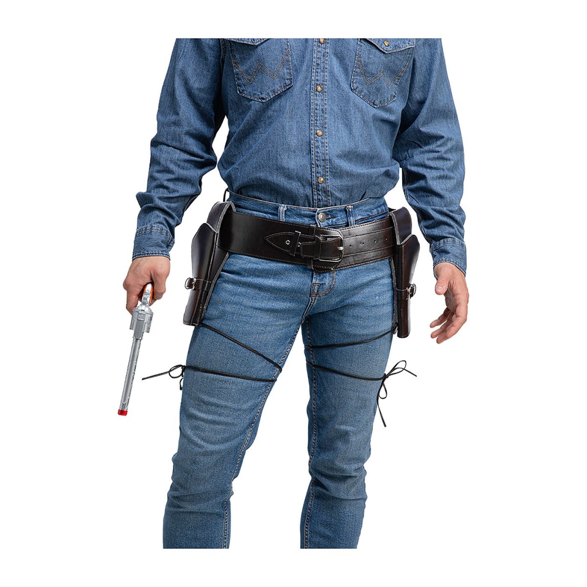 Wicked Costumes Ltd - Cowboy Belt with 2 Holsters - Adult - Fancy Dress Central