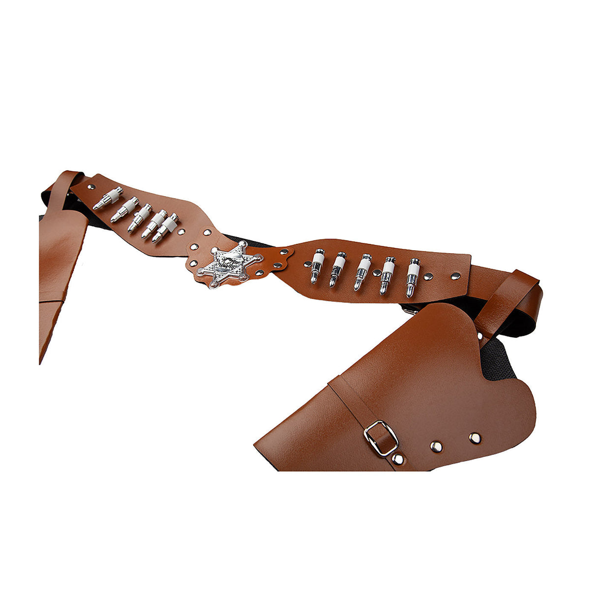 Brown Cowboy Belt with 2 Holsters - Adult