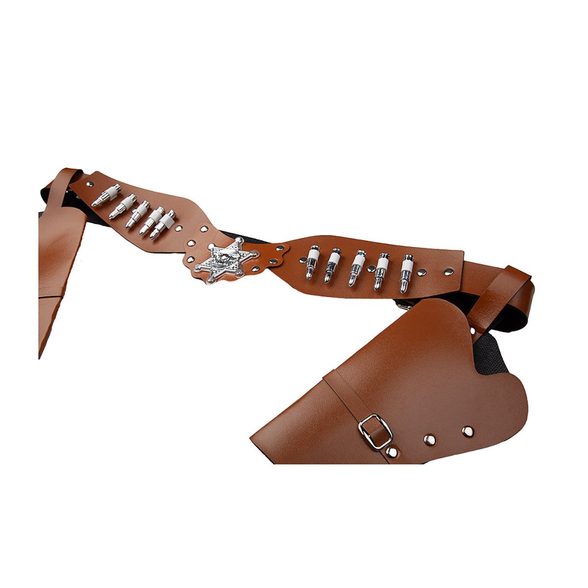 Wicked Costumes Ltd - Brown Cowboy Belt with 2 Holsters - Adult - Fancy Dress Central