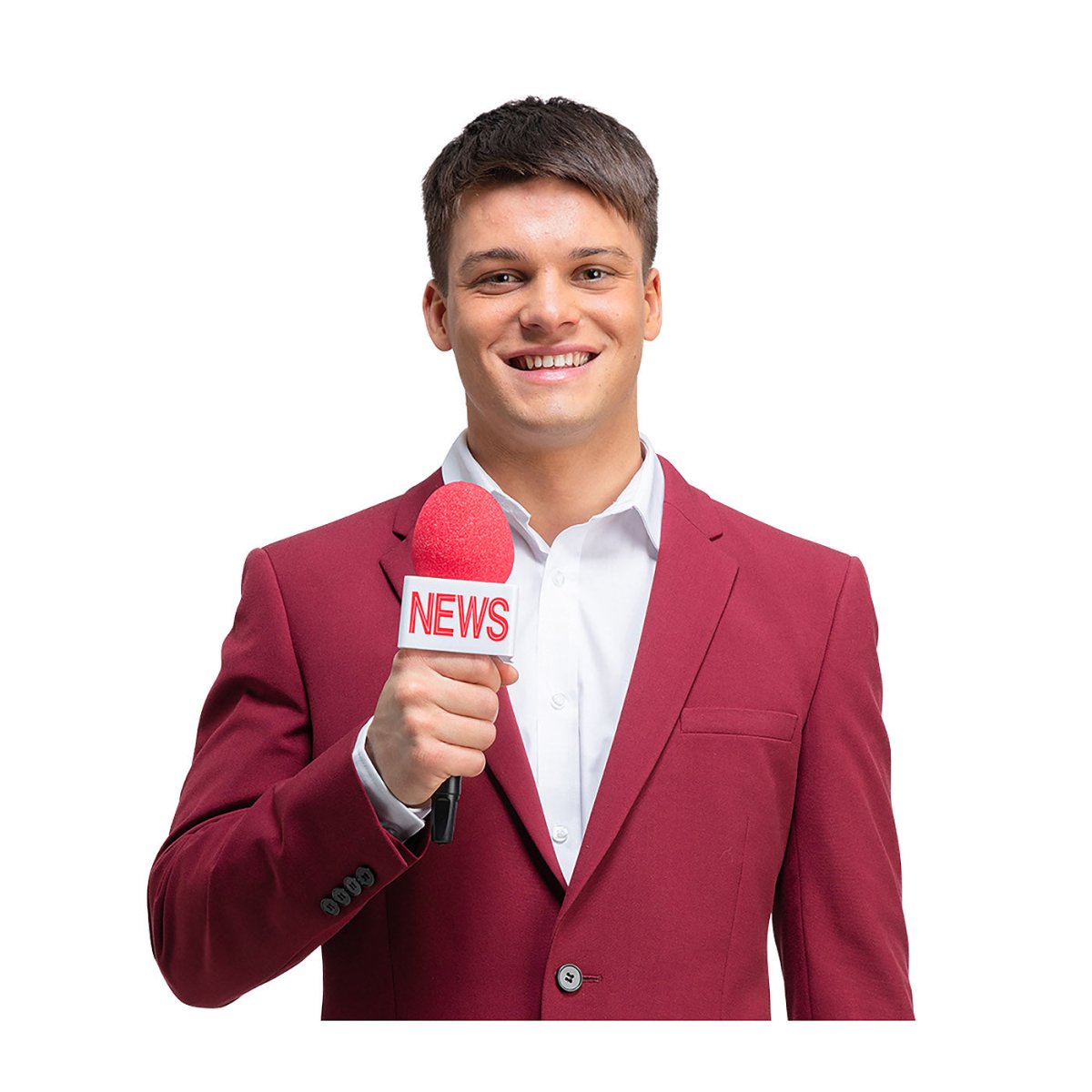 Wicked Costumes Ltd - Funny News Microphone - Adult - Fancy Dress Central