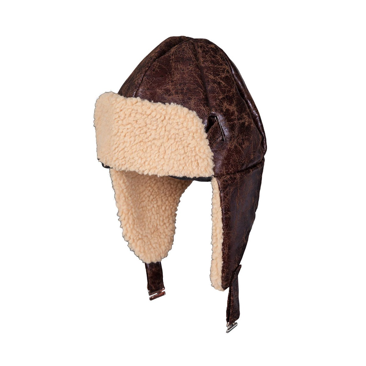 Wicked Costumes Ltd - Aviator Hat with Faux Sheepskin - Adult - Fancy Dress Central