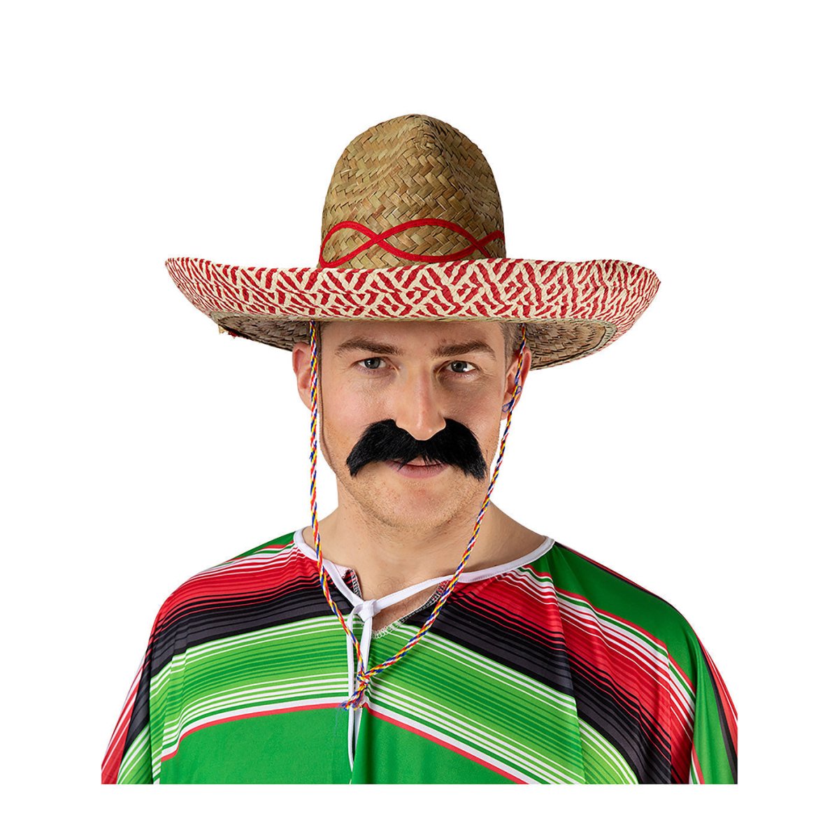 Wicked Costumes Ltd - Mexican Sombrero with Red Trim - Adult - Fancy Dress Central