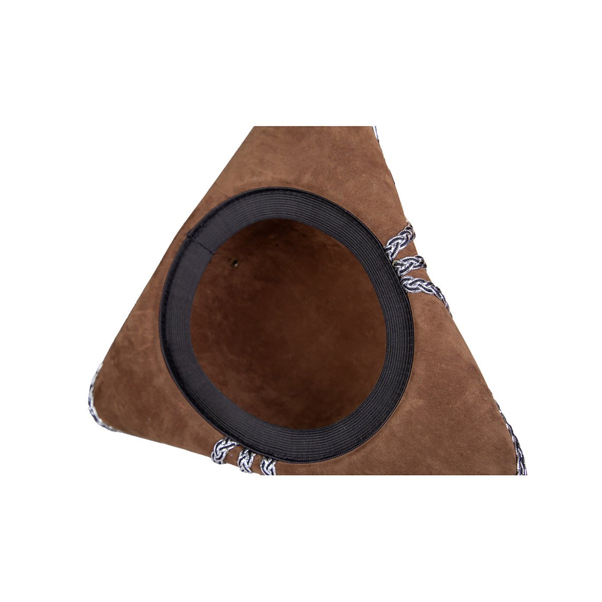 Wicked Costumes Ltd - Brown Pirate Hat with Silver Trim - Adult - Fancy Dress Central