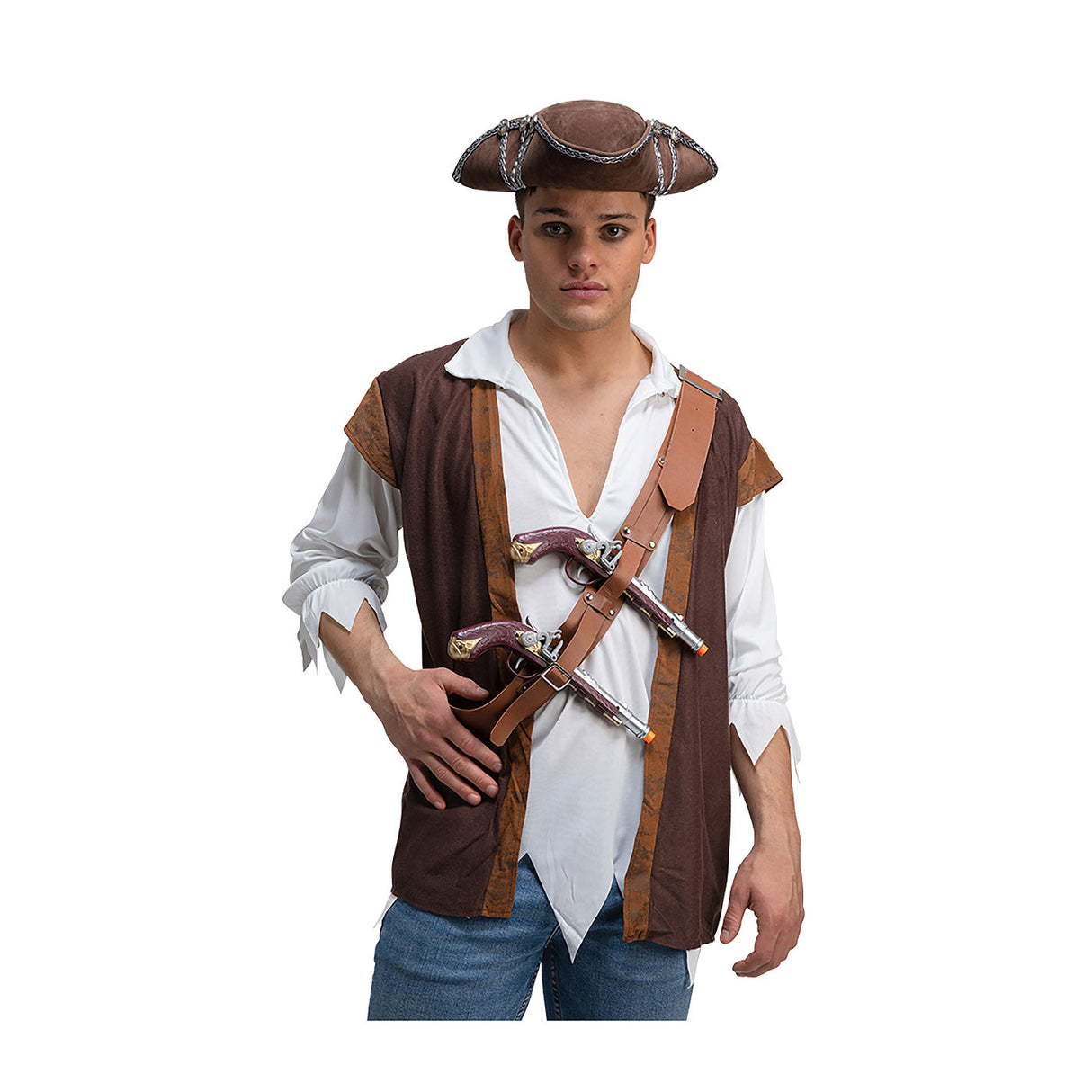 Double Pirate Holsters with Pistols - Adult