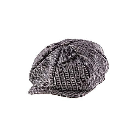 Adult Unisex Herringbone Flat Cap Fancy Dress Accessory