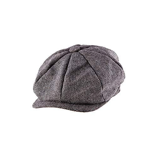 Wicked Costumes Ltd - Peaky Flap Cap (Grey Herringbone) - Adult - Fancy Dress Central