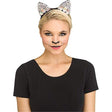 Adult Unisex Jewelled Cat Ears Fancy Dress Accessory - One Size