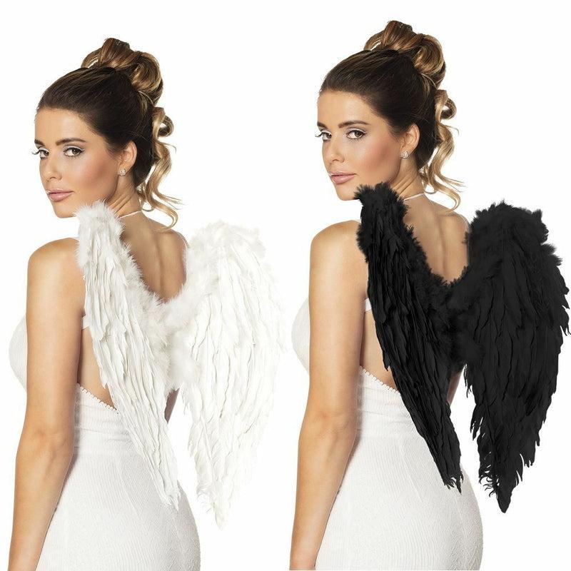 Adult Women's Angel Feather Wings Fairy Devil Fancy Dress Accessory