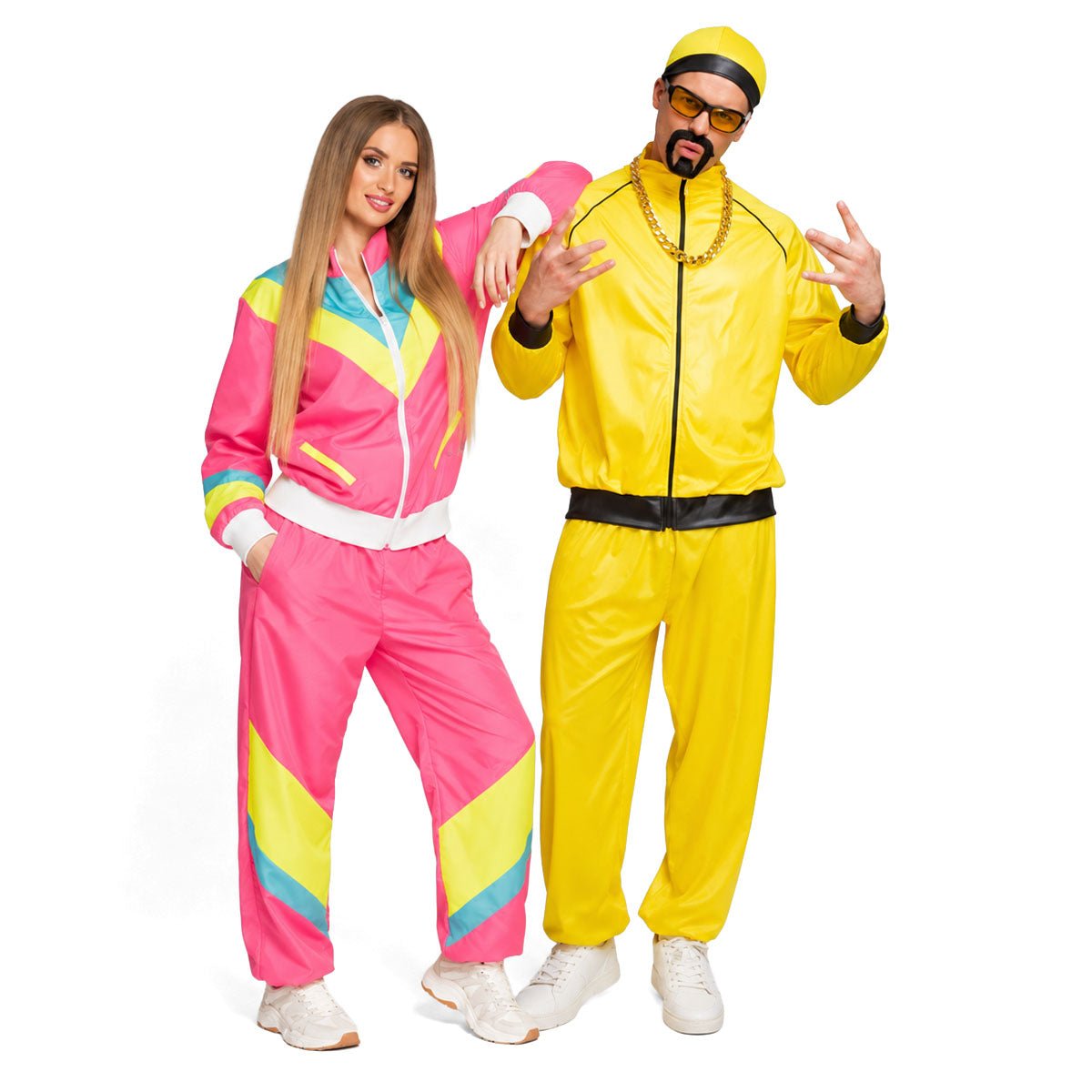 Fancy Dress Central - Funny Rapper & Retro Babe Shell Suit - Couples Costume - Fancy Dress Central
