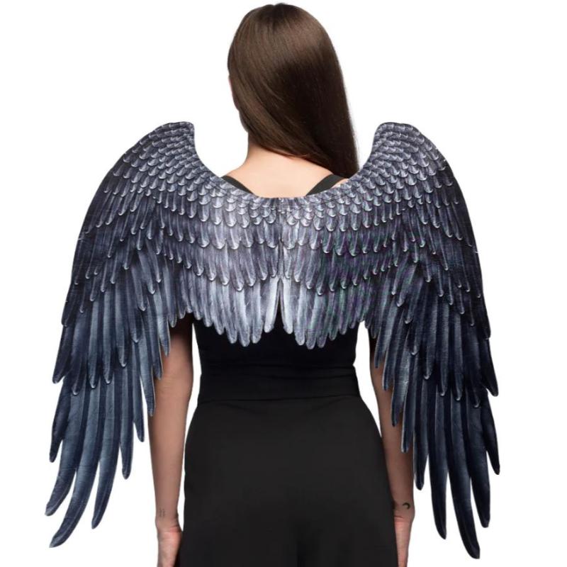 Boland - Archangel Wings (Black) - Adult - Fancy Dress Central