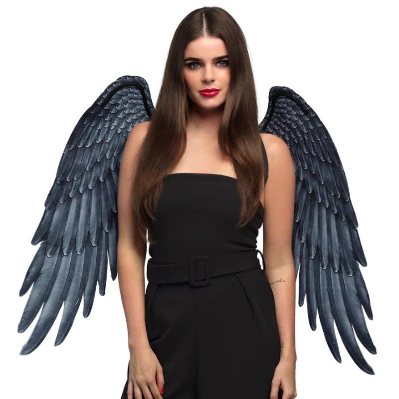 Boland - Archangel Wings (Black) - Adult - Fancy Dress Central