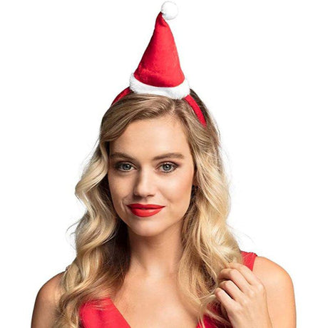 Boland Mrs Santa Claus Hat on a Headband Fancy Dress Costume Accessory