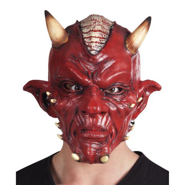 Boland Red Devil Latex Mask Adult Fancy Dress Accessory