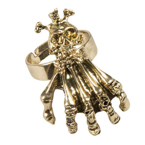 Boland - Skull & Skeleton Hand Ring - Fancy Dress Central
