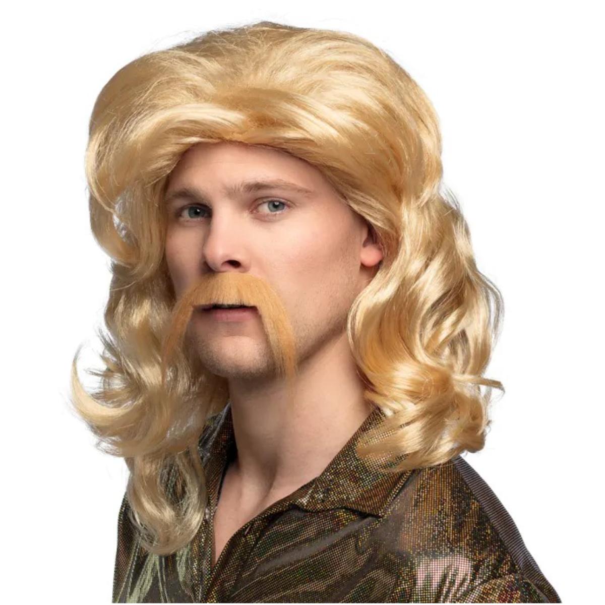 Boland - Barry Wig with Moustache - Adult - Fancy Dress Central
