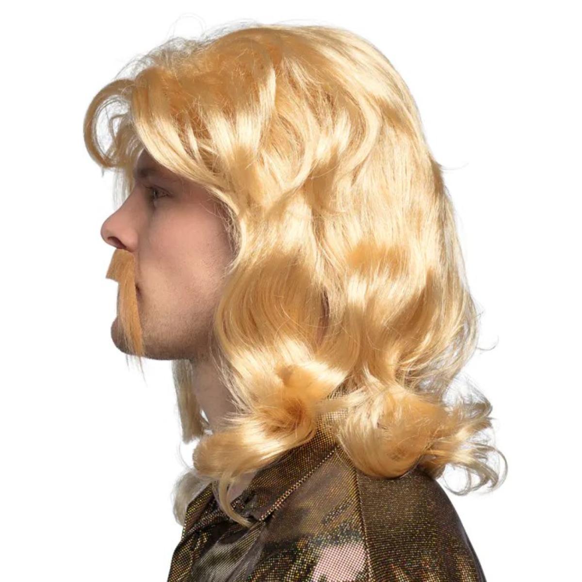 Boland - Barry Wig with Moustache - Adult - Fancy Dress Central