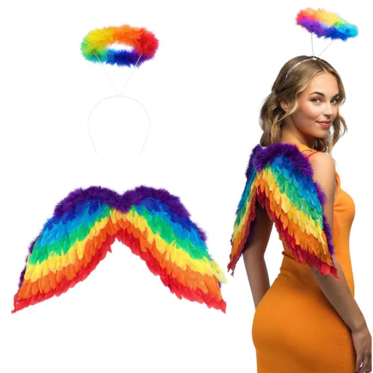 Boland - Rainbow Angel Set - Adult - Fancy Dress Central