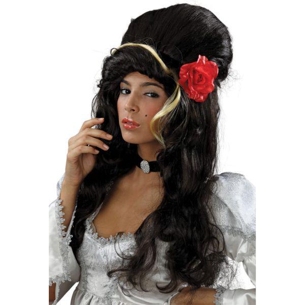 Bristol Novelty Beehive Wig with Rose Adult Fancy Dress Costume Accessory