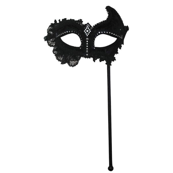 Bristol Novelty Black Lace Masquerade Eye Mask Adult Fancy Dress Costume Accessory
