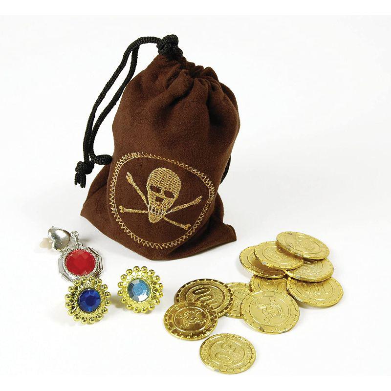 Bristol Novelty Pirate Pouch, Coins & Jewellery Fancy Dress Accessory