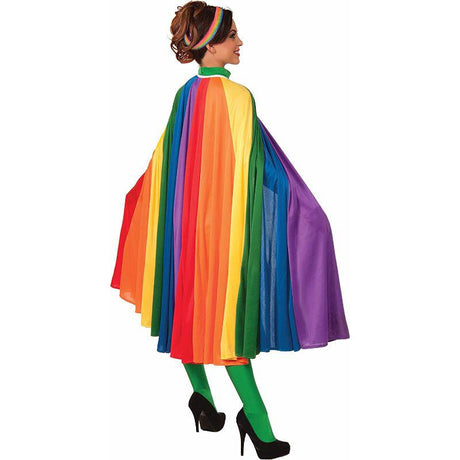 Bristol Novelty Rainbow Cape Adult Fancy Dress Accessory