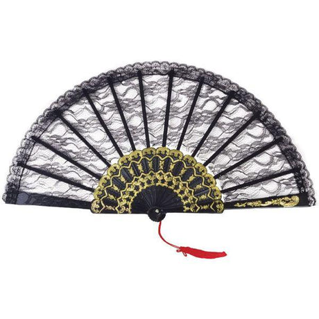 Bristol Novelty Spanish Lace Hand Fan Adult Fancy Dress Costume Accessory