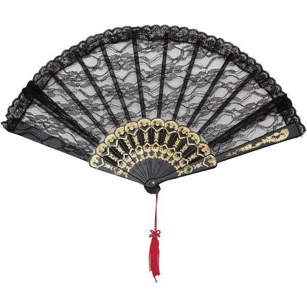 Bristol Novelty Spanish Lace Hand Fan Adult Fancy Dress Costume Accessory