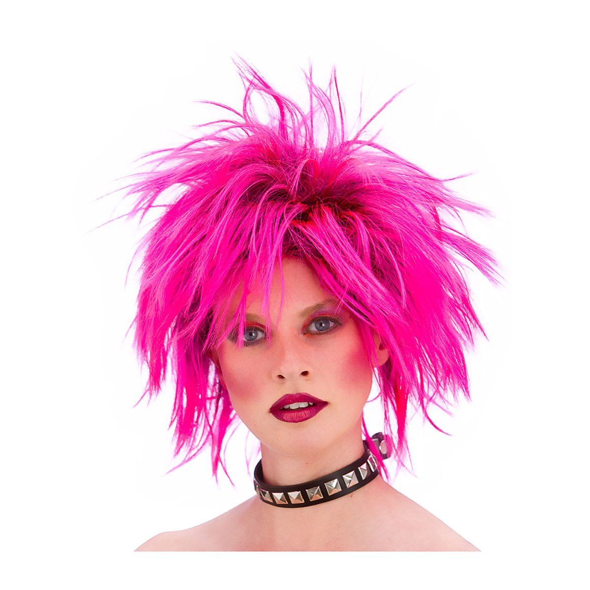 Wicked Costumes Ltd - Pink Punk Rocker Wig - Adult - Fancy Dress Central