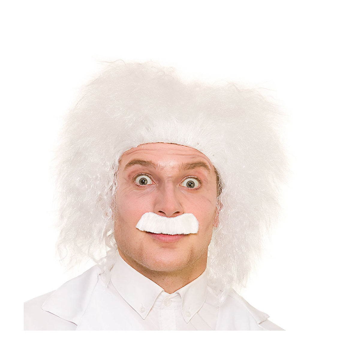 Crazy Scientist Wig & Moustache - Adult